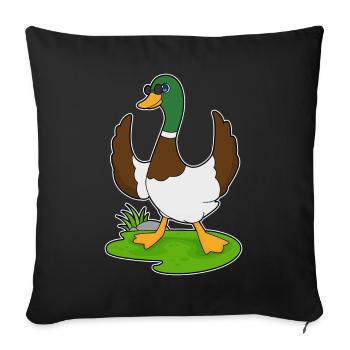 Ente Sonnenbrille - Sofakissenbezug 45 x 45 cm - Schwarz - Vorne