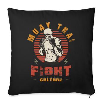 Muay Thai Boxing Thai Boxing Kickboxing Kickboxing MMA - Sofa pillowcase 17,3'' x 17,3'' (45 x 45 cm) - black - Front