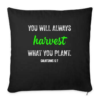 Jésus, Jésus, Jésus chrétien chrétien chrétien - Housse de coussin décorative 45 x 45 cm - noir - Devant