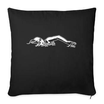 Float Drawing - Sofa pillowcase 17,3'' x 17,3'' (45 x 45 cm) - black - Front