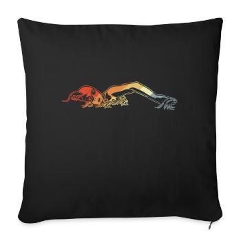 Swimmers - Sofa pillowcase 17,3'' x 17,3'' (45 x 45 cm) - black - Front