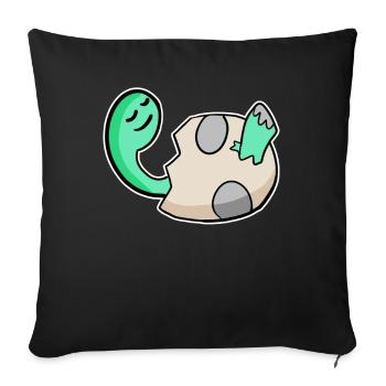 Dino Baby Motif - Sofa pillowcase 17,3'' x 17,3'' (45 x 45 cm) - black - Front