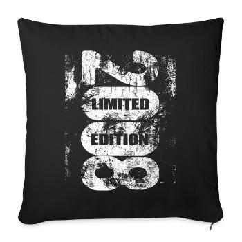 Édition limitée 2008 | Anniversaire - Millésime 2008 - Housse de coussin décorative 45 x 45 cm - noir - Devant