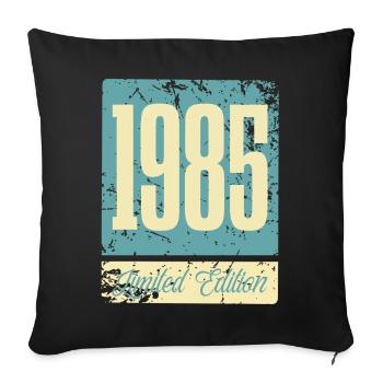 1985 Anniversaire de naissance Année de naissance - Housse de coussin décorative 45 x 45 cm - noir - Devant