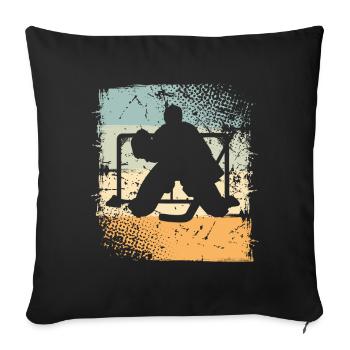 Hockey sur glace - Housse de coussin décorative 45 x 45 cm - noir - Devant
