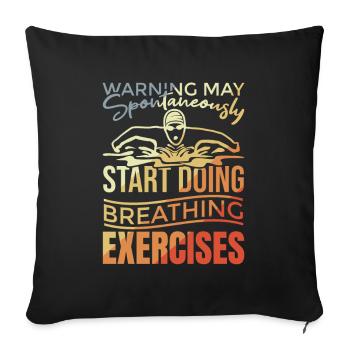 Swimmer's joke - Sofa pillowcase 17,3'' x 17,3'' (45 x 45 cm) - black - Front