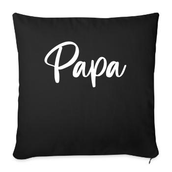 Papa - Sofakissenbezug 45 x 45 cm - Schwarz - Vorne