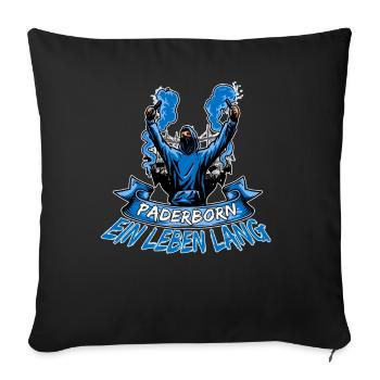 Paderborn ein Leben lang - Sofakissenbezug 45 x 45 cm - Schwarz - Vorne