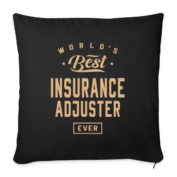 Insurance Adjuster Funny Job Title Profession - Sofa pillowcase 17,3'' x 17,3'' (45 x 45 cm) - black - Front