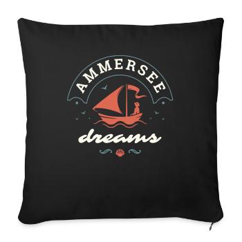 Ammersee Dreams in Bayern nahe der Berge - Sofakissenbezug 45 x 45 cm - Schwarz - Vorne