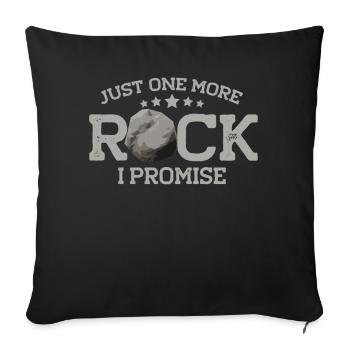 Rock Collecting Geology Geologist - Sofa pillowcase 17,3'' x 17,3'' (45 x 45 cm) - black - Front