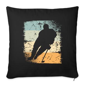 Eishockey - Sofa pillowcase 17,3'' x 17,3'' (45 x 45 cm) - black - Front