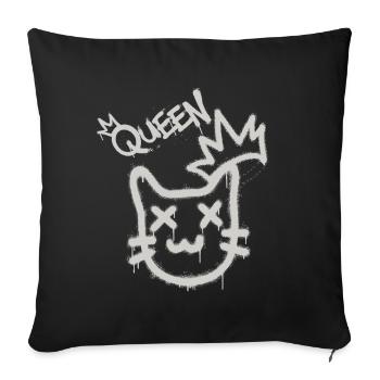 Cool Cheeky Graffiti Cat Maine Coon Persan - Housse de coussin décorative 45 x 45 cm - noir - Devant