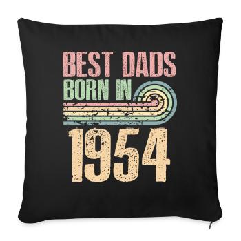 Les meilleurs pères sont nés en 1954, 69 ans, - Housse de coussin décorative 45 x 45 cm - noir - Devant
