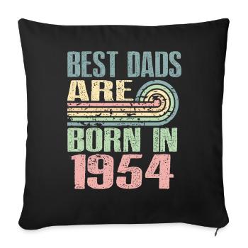 Les meilleurs pères sont nés en 1954, 69 ans, - Housse de coussin décorative 45 x 45 cm - noir - Devant