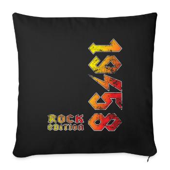 Geburtstag Rock Edition 1958 - Sofakissenbezug 45 x 45 cm - Schwarz - Vorne