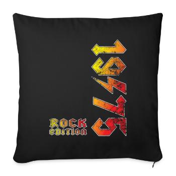 Birthday Rock Edition 1975 - Housse de coussin décorative 45 x 45 cm - noir - Devant