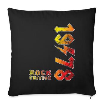Birthday Rock Edition 1978 - Housse de coussin décorative 45 x 45 cm - noir - Devant