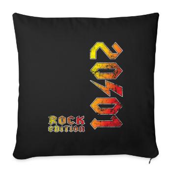 Geburtstag Rock Edition 2001 - Sofakissenbezug 45 x 45 cm - Schwarz - Vorne