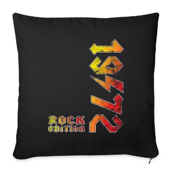 Geburtstag Rock Edition 1972 - Sofakissenbezug 45 x 45 cm - Schwarz - Vorne