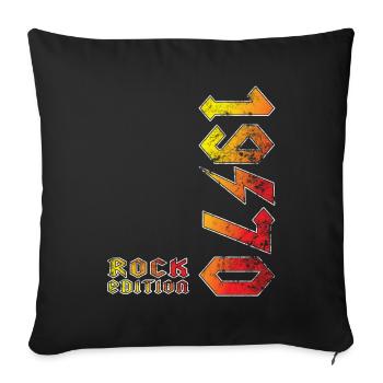 Birthday Rock Edition 1970 - Housse de coussin décorative 45 x 45 cm - noir - Devant