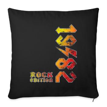 Birthday Rock Edition 1982 - Housse de coussin décorative 45 x 45 cm - noir - Devant
