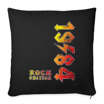 Birthday Rock Edition 1984 - Housse de coussin décorative 45 x 45 cm - noir - Devant