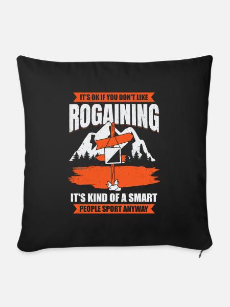 Rogaining Lover Orientierungslauf Rogaines Hobby Geschenk - Sofakissenbezug 45 x 45 cm - Schwarz