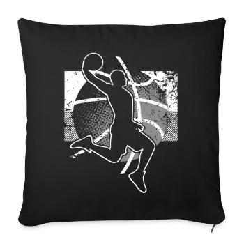 Basketball Basketballer - Sofakissenbezug 45 x 45 cm - Schwarz - Vorne