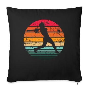 Baseball - Sofakissenbezug 45 x 45 cm - Schwarz - Vorne