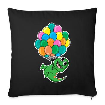 Ballons ballons Dino Kids Motif - Housse de coussin décorative 45 x 45 cm - noir - Devant