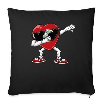 Dabbing Heart Breaker Drôle Messieurs Enfants Garçons - Housse de coussin décorative 45 x 45 cm - noir - Devant