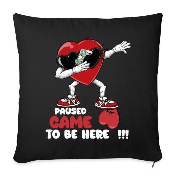 V signifie jeux vidéo hommes enfants garçons - Housse de coussin décorative 45 x 45 cm - noir - Devant