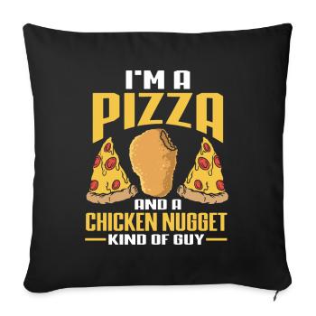 Pizza Baker Cadeau Italie Pizza Lovers Pizza - Housse de coussin décorative 45 x 45 cm - noir - Devant