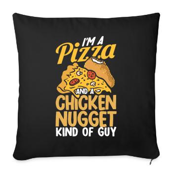 Pizza Baker Cadeau Italie Pizza Lovers Pizza - Housse de coussin décorative 45 x 45 cm - noir - Devant