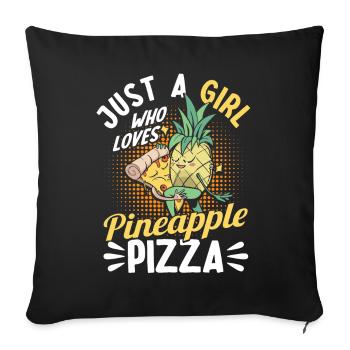 Pizza Baker Cadeau Italie Pizza Lovers Pizza - Housse de coussin décorative 45 x 45 cm - noir - Devant
