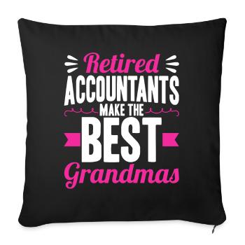 Accountant Gift Accounting Tax Cpa - Sofa pillowcase 17,3'' x 17,3'' (45 x 45 cm) - black - Front