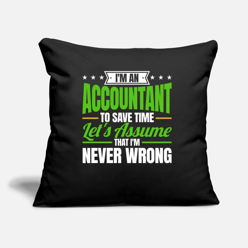 Comptable Donation Comptabilité Impôt CPA Housse de coussin décorative 45 x 45 cm
