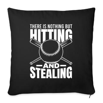 There is only beating and stealing - Sofa pillowcase 17,3'' x 17,3'' (45 x 45 cm) - black - Front