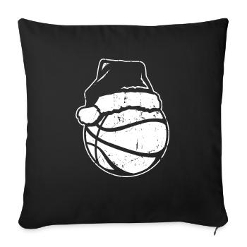 Basketball Père Noël - Housse de coussin décorative 45 x 45 cm - noir - Devant