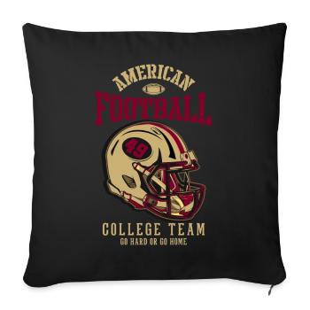 American Football College Team Helmet Sports Gift - Sofa pillowcase 17,3'' x 17,3'' (45 x 45 cm) - black - Front