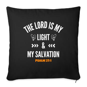 Jésus, Jésus, Jésus Chrétien Chrétien Chrétien - Housse de coussin décorative 45 x 45 cm - noir - Devant