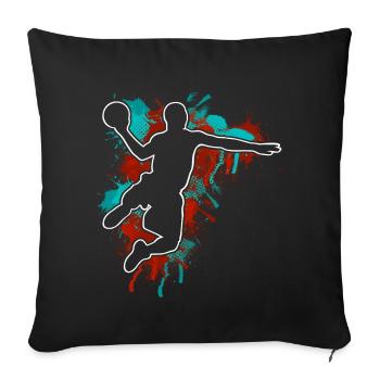 Basketball Basketballer - Sofakissenbezug 45 x 45 cm - Schwarz - Vorne