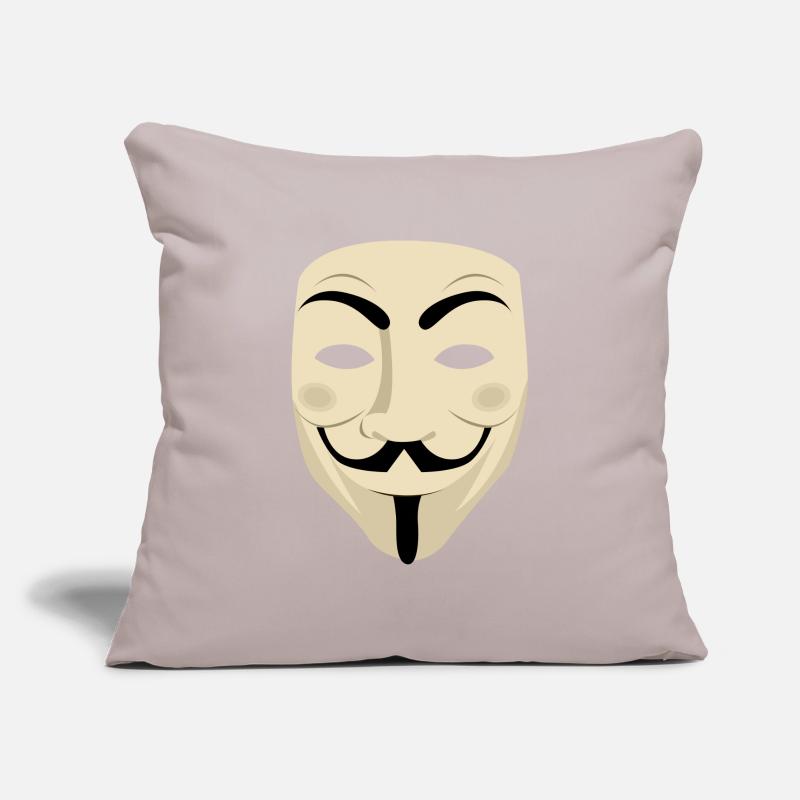 Mr. Anonymous Mask Computer Hacker Sofa pillowcase 17,3'' x 17,3'' (45 x 45 cm)
