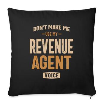 Revenue Agent - Sofa pillowcase 17,3'' x 17,3'' (45 x 45 cm) - black - Front