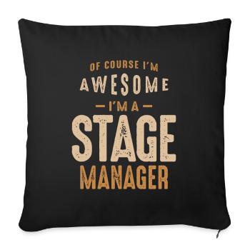 Stage Manager - Sofa pillowcase 17,3'' x 17,3'' (45 x 45 cm) - black - Front