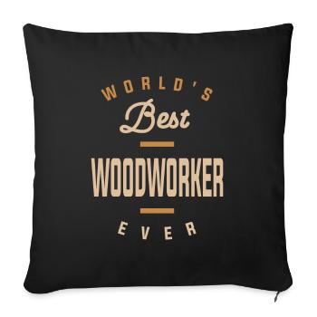 Woodworker - Sofa pillowcase 17,3'' x 17,3'' (45 x 45 cm) - black - Front
