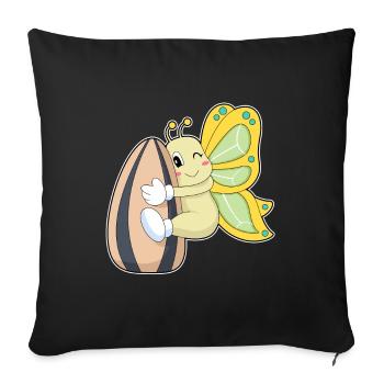 Butterfly Seeds - Sofa pillowcase 17,3'' x 17,3'' (45 x 45 cm) - black - Front