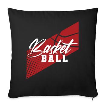 Joueurs de basket-ball - Housse de coussin décorative 45 x 45 cm - noir - Devant