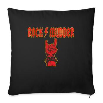Muttertag Rockmudder Teufelsgruß - Sofakissenbezug 45 x 45 cm - Schwarz - Vorne